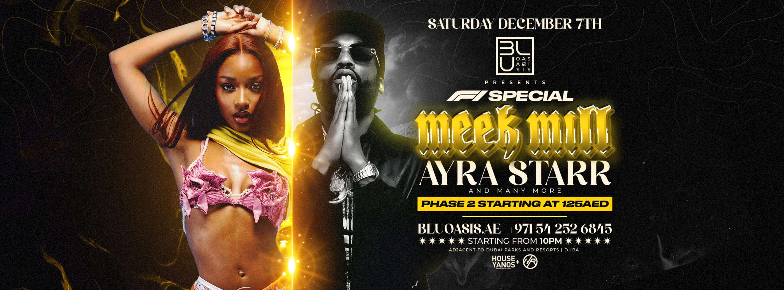 F1 Special: Ayra Starr & Meek Mill Live | 07.12.2024 | BLU Oasis Dubai